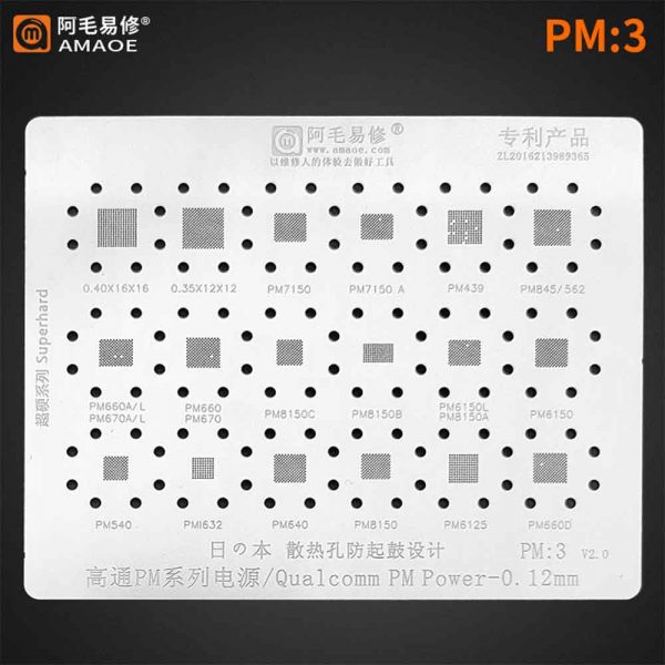 AMAOE Stencil Power IC PM3