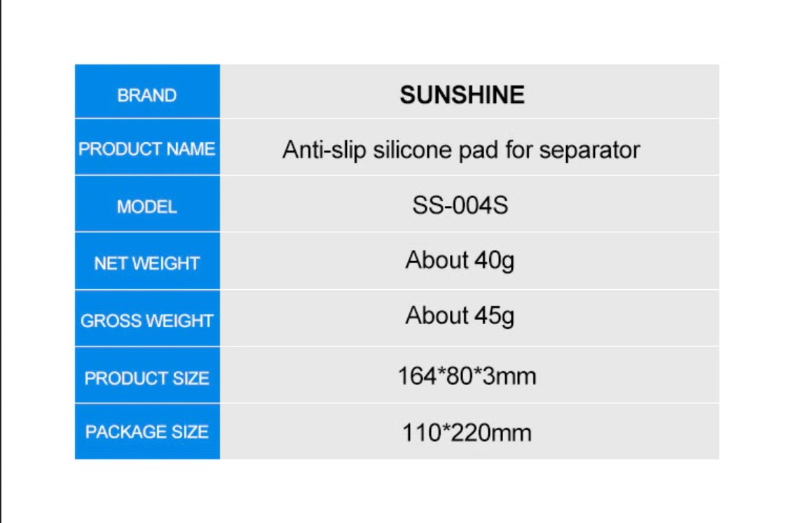 sunshine non-slip silicone pad for lcd separator
